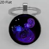 Nueva Joyería de Comercio Exterior Transfronterizo: Llavero de Metal con Piedra Zodiacal, Suministro Estable, Venta al por Mayor desde el Fabricante