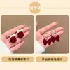 Pendientes rojos de Año Nuevo para mujer, otoño e invierno, con lazo, con clip para las orejas, nuevos pendientes de perla de Año Nuevo 2024