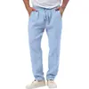 Pantalones Casuales de Color Sólido Transpirables de Verano para Hombre 2024 Amazon Transfronterizo AliExpress Tallas Grandes Sueltos para Hombre