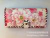 Billetera hecha a mano bolso de mano para mujer estampado nuevo PU tarjetero caricatura estilo étnico billetera floral