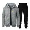 Nuevo Conjunto de Suéter con Capucha y Chaqueta de Punto Jacquard para Hombre, Deportivo, Fitness, Ocio