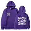 Sudadera Nueva Europea y Americana 2025 Código Bidimensional Pullover Top Holgado