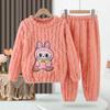 Pijama Infantil 2025 Novo Inverno Fleece Coral Bebê Espessado Flanela Jacquard Veludo Roupas de Casa Outono e Inverno