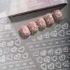 Pegatinas de Arte para Uñas Ins de Encaje Corazón del Cielo 3D Repujado Genial Adhesivas para Uñas DIY