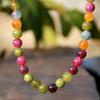 Collar de Cuentas de Cristal Rosa de Venta Caliente Europea y Americana para Mujeres, Cadena de Clavícula Hecha a Mano de Piedra Amazonita de Gama Alta, Fabricante de Joyería Transfronteriza