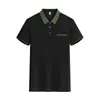 Camisa polo de manga curta com bolso de cor contrastante, uniforme de trabalho para catering, camisa de grupo para publicidade, impressão de logotipo personalizado, em estoque