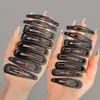 Presilha de Cabelo Minimalista Preta Fosca para Mulheres, Ferramenta para Arrumar o Cabelo na Parte de Trás da Cabeça, Presilha para Franja Lateral, Presilha Bb, Acessório de Cabelo, Grampo