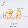 Tienda de oro con accesorios de bricolaje dorados, gran colgante naranja gordo, colgante de collar y pulsera de gatito tridimensional azul de alta temperatura