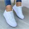 Comercio Exterior Talla Grande 2025 Primavera/Verano Nuevos Zapatos Individuales con Cordones Cómodos Casuales Zapatos de Mujer Punta Redonda Suela Plana Color Sólido Zapatos Individuales Mujer