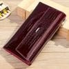 Cartera larga Marute para mujer 2023 Nuevo cuero genuino bolso de mano largo charol moda portatarjetas de piel de vaca clutch al por mayor