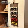 Bolsa Cordão para Óculos de Sol em Couro Retrô Uso Doméstico Grande Capacidade Bolsa de Armazenamento de Óculos Montada na Parede Bolsa de Armazenamento Display para Óculos de Sol
