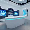 Expositor Único Inspirado en la Tecnología, Expositor de Gabinete Circular de Múltiples Niveles Iluminado Creativo