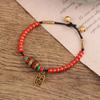 Pulsera de Piedra Natural Estilo Étnico Tibetano Nuevo Retro Simple Personalidad para Hombre y Mujer Serie Cuentas Nepalés Tejida