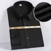 Camisa social masculina estilo coreano de valor, manga longa e curta, preto e branco, não amassa, espessa, não transparente, customizável JK, camisa universitária