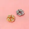 Anillo Doble Esférico Brillante de Plata de Ley S925 Hebilla Magnética Hebilla de Succión Magnética Hebilla de Perla Hebilla de Conexión para Pulsera Collar DIY