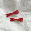 Garfo de Ano Novo Vermelho pequeno grampo de cabelo feminino testa franja clipe lateral grampo de cabelo temperamento simples clipe bico de pato cocar crianças