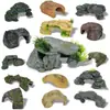 Plataforma de Sol para Tartaruga, Esconderijo para Répteis, Plataforma de Escalada, Ilha Flutuante, Elemento de Paisagem de Pedra Grande, Plataforma de Sol para Tartaruga, Escada de Escalada, Plataforma de Sol para Tartaruga Brasileira