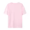 180g 26 fio de algodão fino de alta contagem grupo de costura fina linha de costura fina imprimível Marca rosa gola redonda camisa de atividade publicitária Camiseta