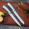 Juego de Cuchillos de Cocina Domésticos Pre-Montados Listos para el Comercio Transfronterizo de Siete Piezas Patrón Mármol Base de Barril Cuchillo Corrugado Antiadherente Venta Directa de Fábrica