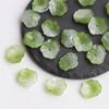 20 Piezas de Vidrio de 18 mm tamaño pequeño Tridimensional Redondo Hoja de Loto diy Horquilla Antigua Horquilla de Jade Hoja de Flor Loto Paso Material