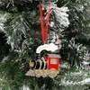 Navidad Adornos para Árbol de Navidad Tren Pequeño Retro Forma de Tren Pequeños Adornos Decoraciones para Fiestas Festivas Amuletos de Metal Adornos