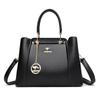 Bolsa feminina de meia-idade com atmosfera europeia e americana de grande venda no comércio exterior, bolsa feminina nova, simples, multicamadas, grande capacidade, bolsa de ombro