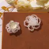 Brincos de Flor Oca com Contas de Cristal Chamativas Dopamina Fresca, Tarrachas, Presilhas de Cabelo, Broches, Acessórios de Flor para Sapatos DIY de Verão