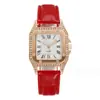 Relógio popular quadrado WeChat comércio exterior transfronteiriço strass feminino romano conjunto de duas peças presente relógio feminino casual de quartzo