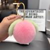 Chaveiro de Coelho Rex Fofo Pêssego Pingente de Carro Pingente de Bola de Pelúcia Ins Pingente de Bolsa de Pêssego Presente