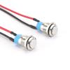 Fornecimento direto da fábrica interruptor de botão de metal de 12 mm com fio de reinicialização autotravante interruptor à prova d'água comprimento do fio pode ser definido
