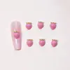 Linda Crema Fresa Dibujos Animados Arte de Uñas Joyería Resina Estéreo Portátil Accesorios para Uñas Aretes DIY Pasador Pequeños Accesorios