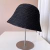 Sombrero de cubo hueco japonés para niños, gorro de punto con protección solar de verano, gorro de color liso con ondas de agua, gorro para uso diario al aire libre
