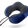 Entrega Direta da Fábrica Almofada de Apoio para Pescoço de Espuma de Memória de Rebound Lento em Formato U, Almofada Portátil para Viagem e Cochilo Camelback, Personalização de Almofada em Formato U