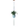 Vaso de flores para jardinagem, recipiente de bolso de rede, cesta de arborização, cesta suspensa criativa de corda de algodão trançada