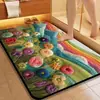 Alfombrilla de Baño con Diseño de Plantas y Flores Transfronterizo, Alfombrilla de Piso de Lodo Diatomeas, Felpudo para Puerta de Entrada, Alfombrilla Absorbente de Agua, Resistente a la Suciedad, Antideslizante para Uso Doméstico