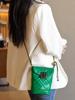 Bolso de Cadena de Cuero Genuino de Moda para Mujer, Nuevo Modelo Chanel 2026, Patrón de Diamantes con Piedras Preciosas, Bola Dorada Pequeña, Bolso de Hombro Único de Piel de Ternera para Mujer