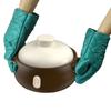 Guantes Gruesos Aislantes para el Hogar, Guantes Resistentes a Altas Temperaturas y Anti-quemaduras para Hornear en el Horno, Cocina, Vaporizador, Horno de Microondas, Guantes de 24 cm
