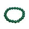 Pulsera de ágata verde natural 7A, pulsera de calcedonia roja y blanca para el año zodiacal, joyería unisex para parejas, cuentas redondas, al por mayor