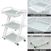 Nuevo Carrito de Cristal para Salones de Belleza y Uso Doméstico, Carrito Herramienta de Almacenamiento Simple, Carrito de Almacenamiento para Salón Amazon Transfronterizo