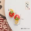 Sha Jinjiu não desbota 24kdiy acessórios para pulseira pulseira fruta morango escorregadiço pingente de joia pingente feminino cordão