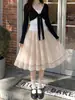Falda de Malla Elegante y Ligera Estilo Ballet para Mujer, Falda Media de Verano de Cintura Alta Adelgazante y Elegante con Diseño Único y Falda Abullonada