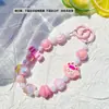 Nueva cadena para teléfono de muñeca con letras pequeñas y cuentas, llavero de muñeca de caja sorpresa de dibujos animados, colgante para bolso al por mayor
