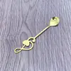 Aço Inoxidável Criativo Coração Colher Principal de Mesa Colher para Mexer Café Colher para Bolo Sobremesa Colher Nota Colher para Mexer Colher Musical