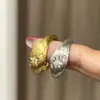 Anel Cauda Estrela Escovada para Mulheres, Anel Estrela de Seis Pontas Esculpido Estilo Antigo Italiano Bucci, Anel Estrela de Seis Pontas Drop Shipping Peça Única
