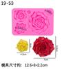 Molde de silicona para fondant de rosas, para chocolate, jabón artesanal, vela de aromaterapia, molde de yeso epoxi