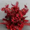 Flores para Corredor de Casamento Flores Artificiais Arranjo de Mesa Flores em Vasos Flores para Palco Corredor em T Área de Boas-Vindas Arranjo de Casamento Decoração Arte Floral Finalizada