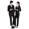 Nuevos Conjuntos de Traje de Primavera y Otoño para Hombre y Mujer para Compras Gubernamentales y Empresariales, Ropa de Trabajo para Ventas, Conjuntos de Traje Profesionales, Ropa de Trabajo con Textura de Bambú