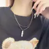 Joyería de Acero Inoxidable Transfronteriza Hip-Hop Callejero Europeo y Americano Accesorios de Collar Largo de Acero de Titanio para Mujer Verano Lujo Accesible Joyería Versátil