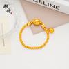 Loja de ouro com ouro de areia vietnamita pote de mel urso contas redondas pulseira diy contas de transferência pulseira de urso pooh com contas mulheres