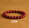 Pulsera de cuentas redondas con seis palabras verdaderas de arena de oro púrpura de alto contenido, mineral crudo, arena púrpura, cinabrio, pulsera de mujer, joyería al por mayor